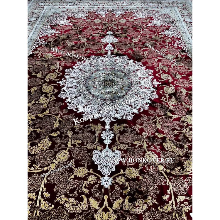Турецкий Ковер Для Медальон Дизайн 30572 Красный